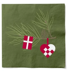 Servietter 20 stk – Grøn Nostalgi