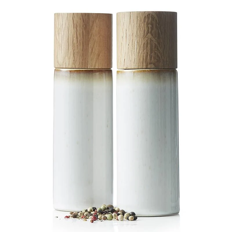 Bitz salt- og peberkværnsæt - creme - 17 cm