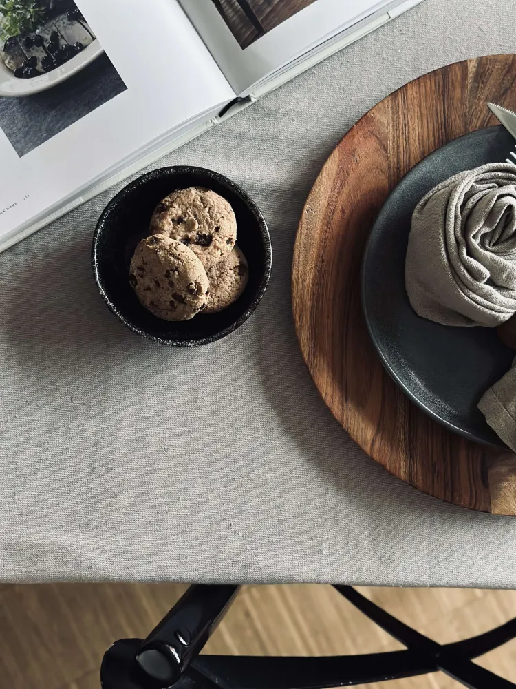 Dipskål i stentøj - Mat sort