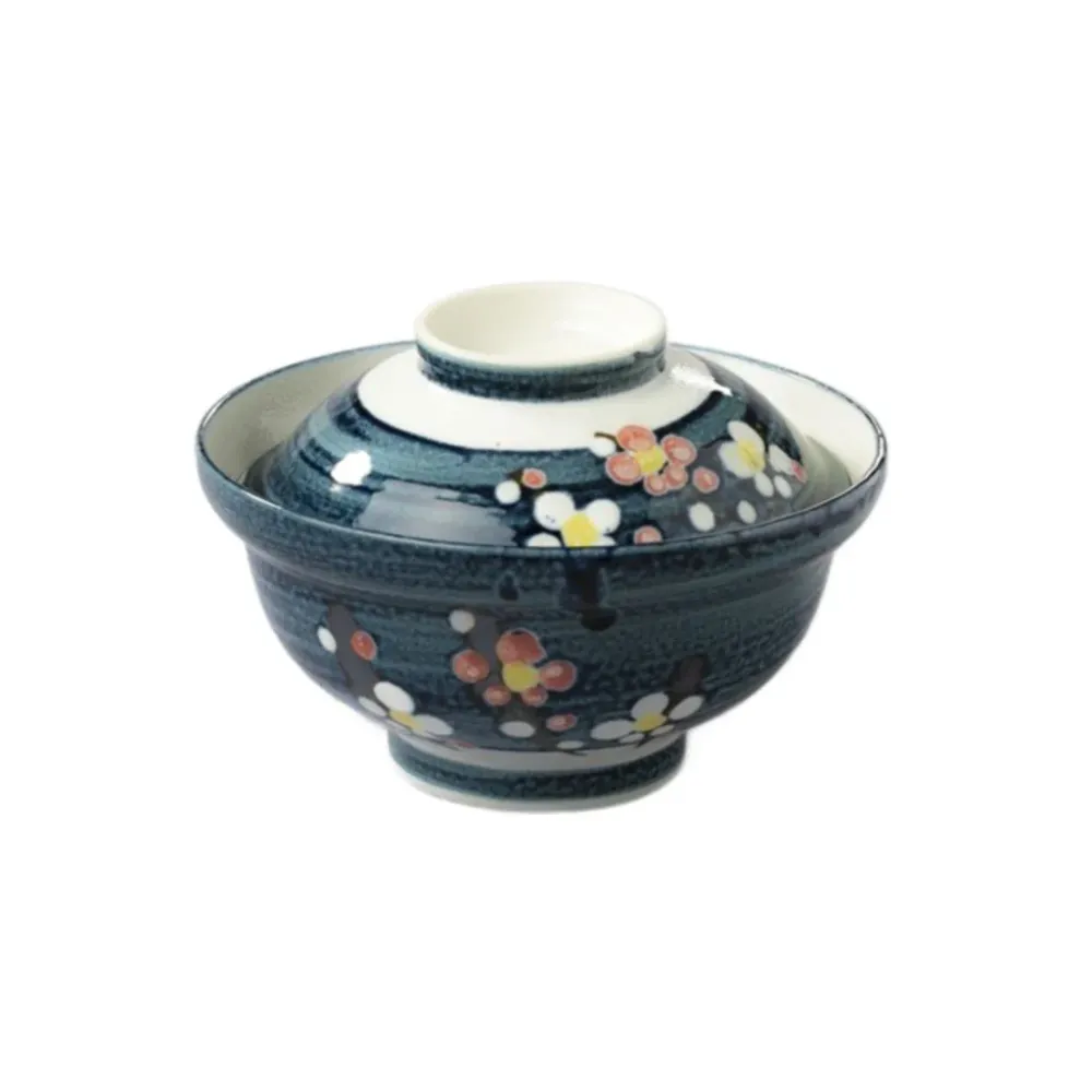 Japansk keramik, donburi skål (unagi, katsu-don), japansk Ume design, Ø16 cm