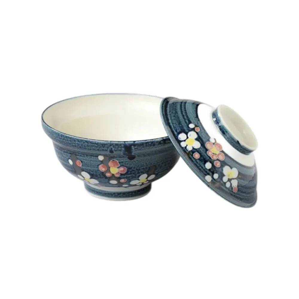 Japansk keramik, donburi skål (unagi, katsu-don), japansk Ume design, Ø16 cm