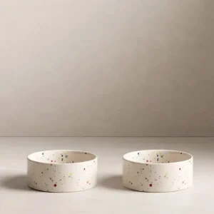 New Party Pet Bowl 14cm Sæt 2 Hvid MT