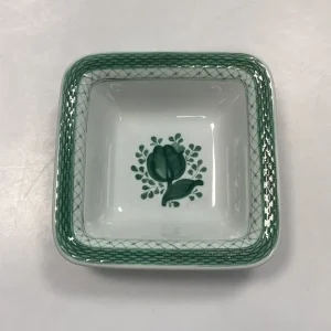 Royal Copenhagen Grøn Tranquebar Firkantet Skål No. 1337