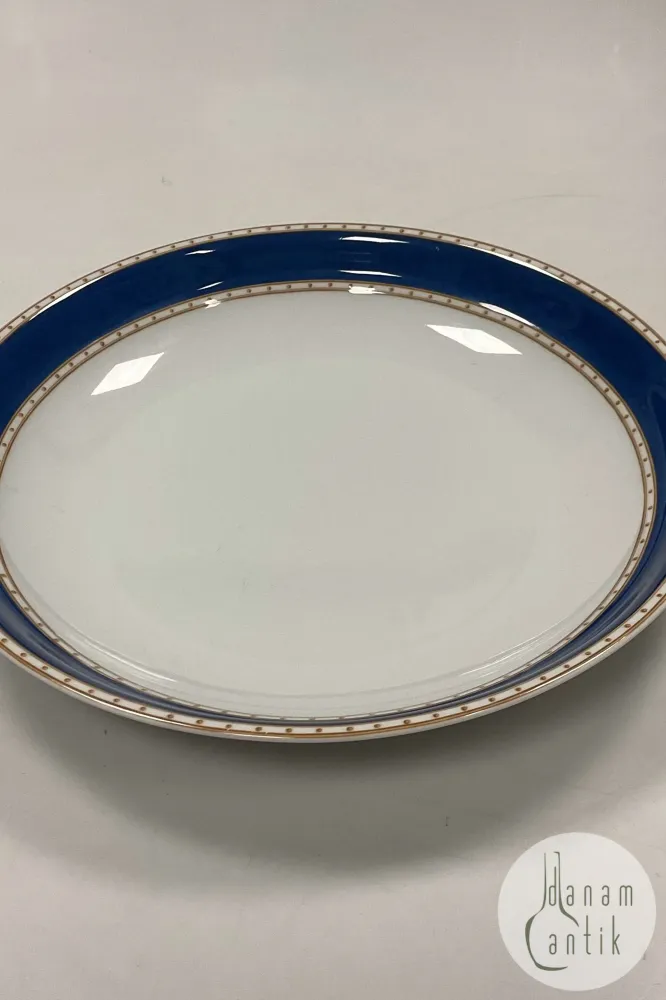 Royal Copenhagen Liselund Mørkeblå Flad Skål No 422