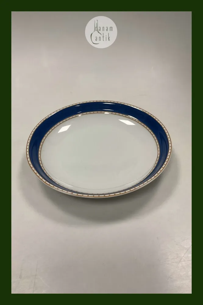 Royal Copenhagen Liselund Mørkeblå Flad Skål No 422