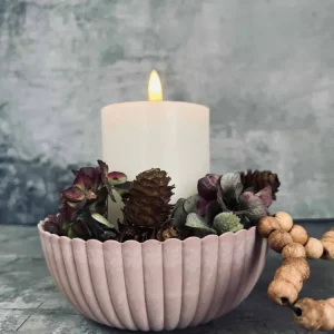 Skål med bølgekant – Rosa
