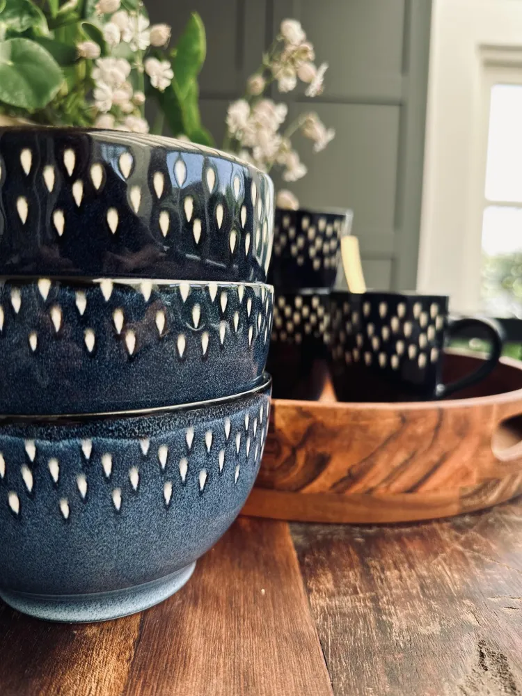 Skål Nordic blue – stentøj