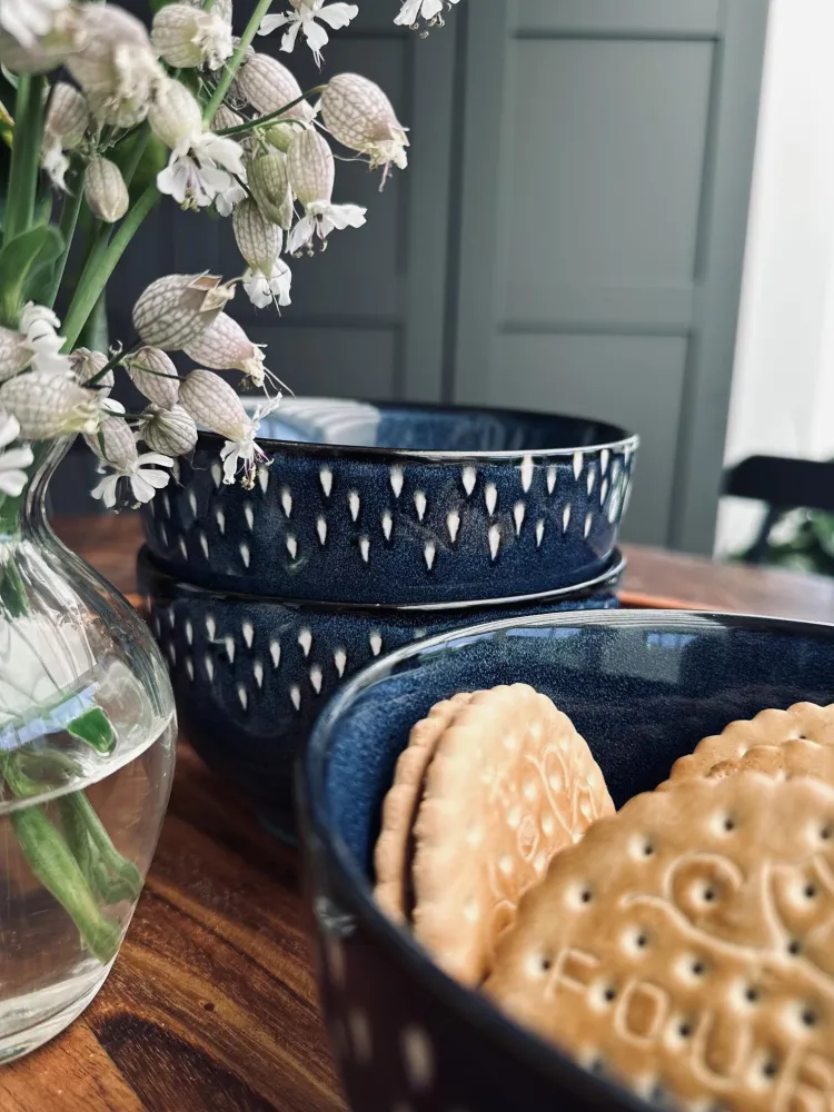 Skål Nordic blue – stentøj