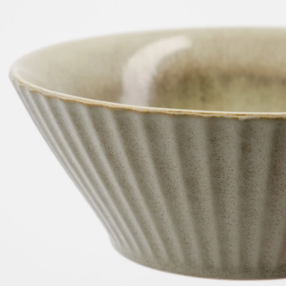Skål H6 cm Pleat - Grå/Brun