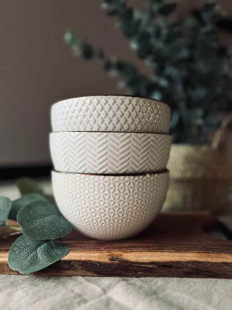 Skåle hvid porcelæn med guld - Assorteret