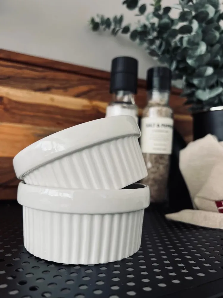 Skåle i hvid porcelæn - Sæt af 2 stk