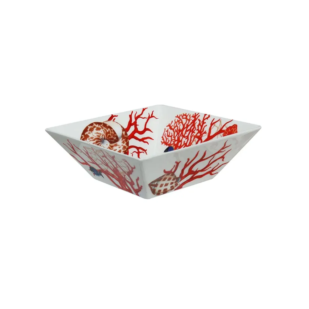 Taitù medium firkantet skål Mare fint benporcelæn 12-3-12