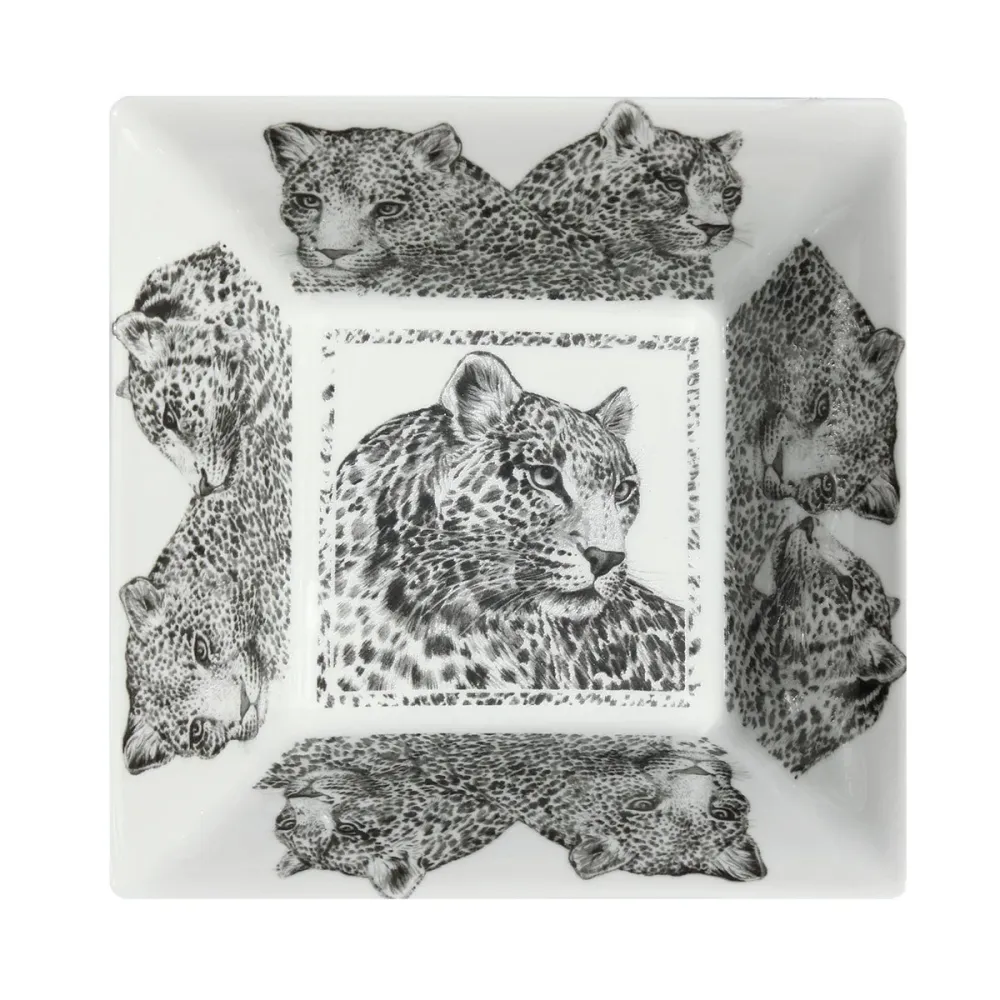Taitù multipurpose medium leopard Wild Spirit 17x17cm porcelæn 13-1-11-