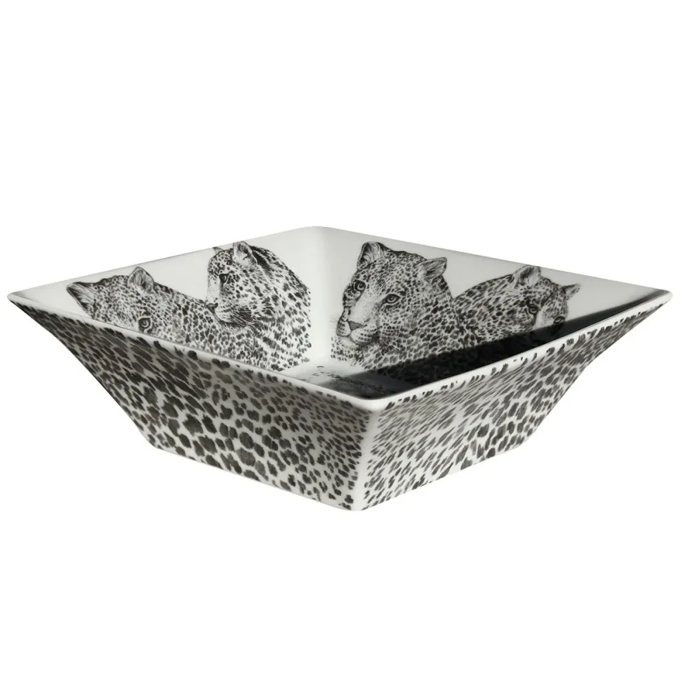 Taitù multipurpose medium leopard Wild Spirit 17x17cm porcelæn 13-1-11-