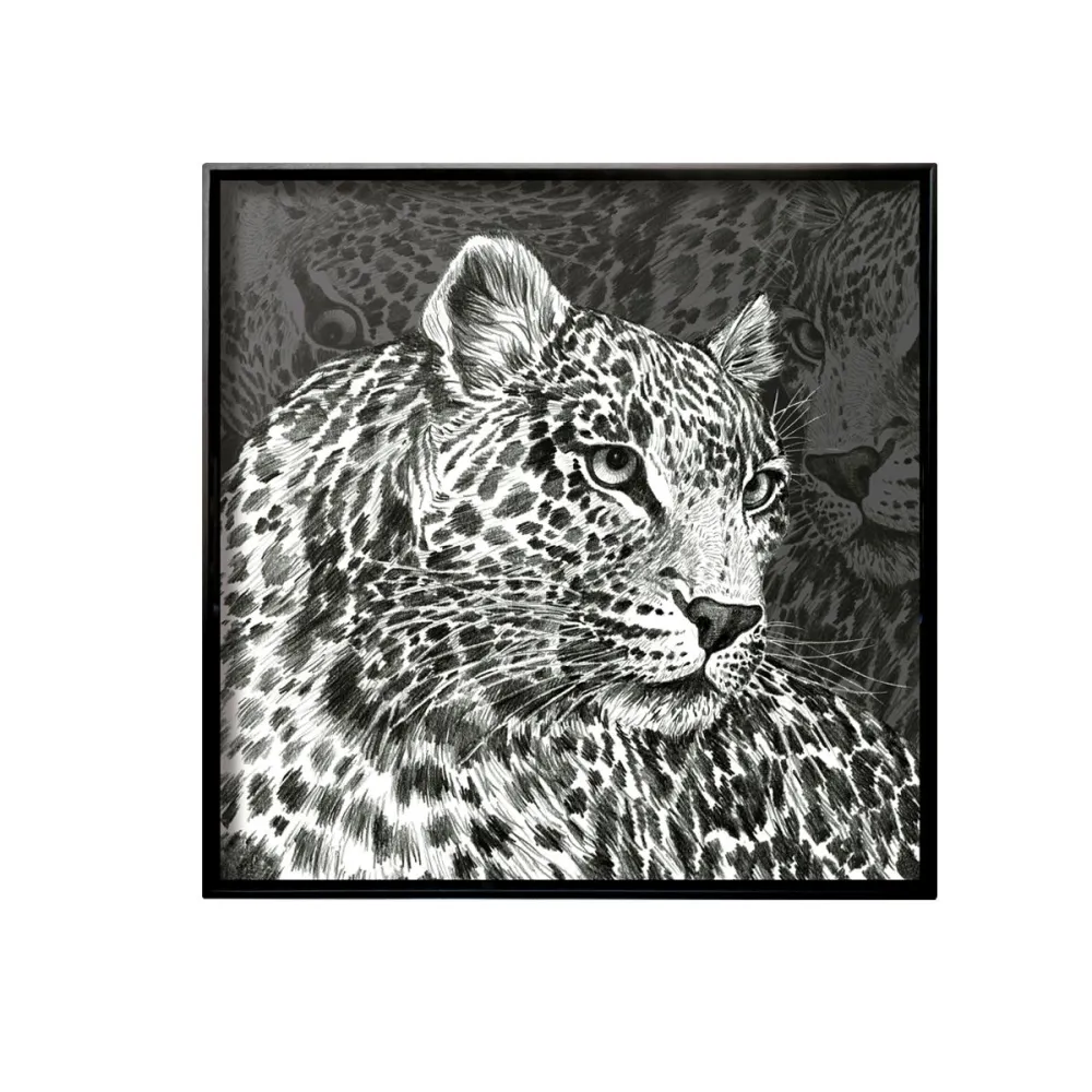 Taitù multipurpose medium leopard Wild Spirit 17x17cm porcelæn 13-1-11-