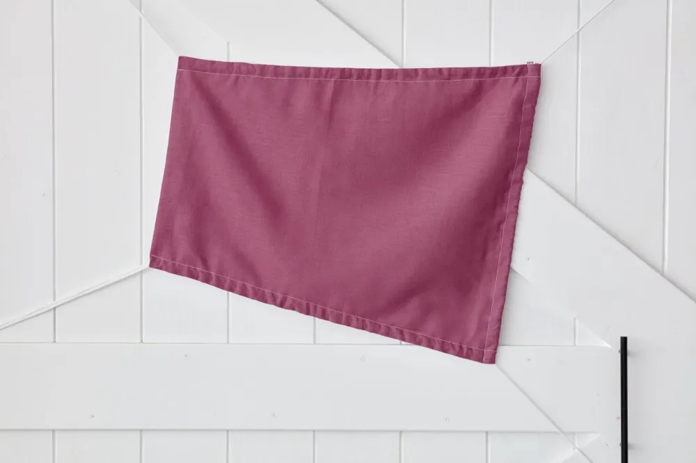 Mørk magenta linned markise