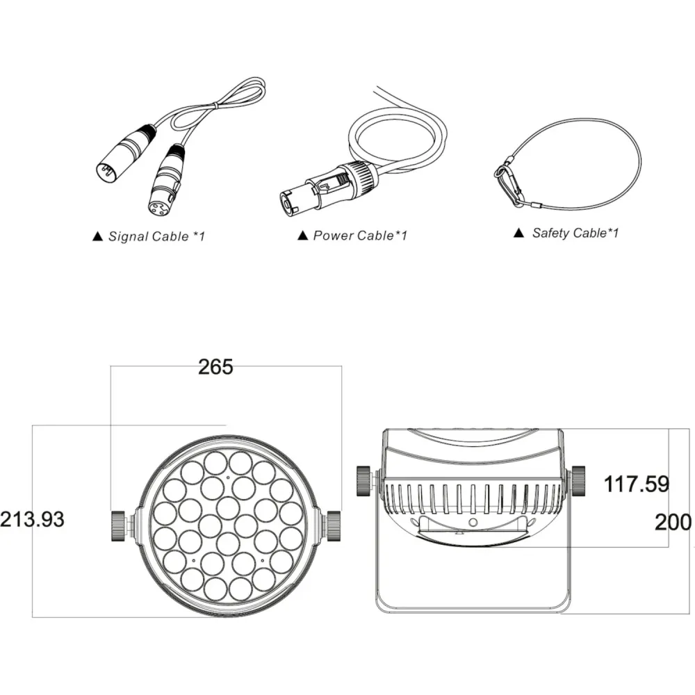 AFX RGBW Led Par m. Zoom (28x10W)