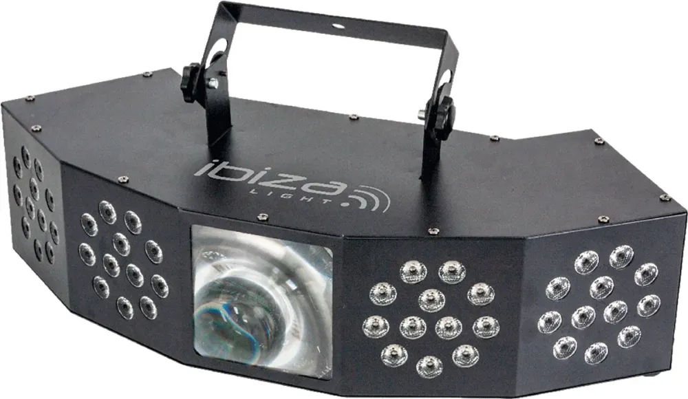 Ibiza Starwash 3-i-1 Diskolys med DMX