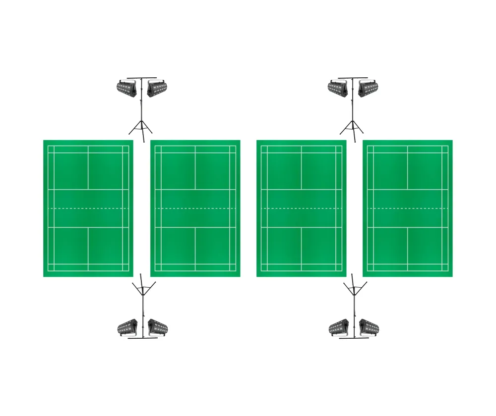 Natminton komplet pakke 4 baner