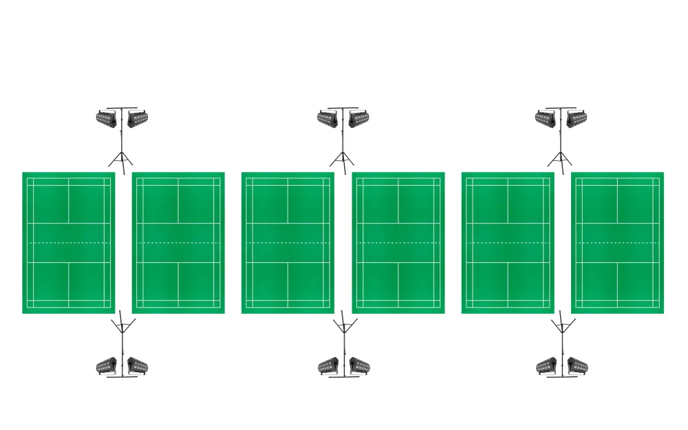Natminton komplet pakke 6 baner