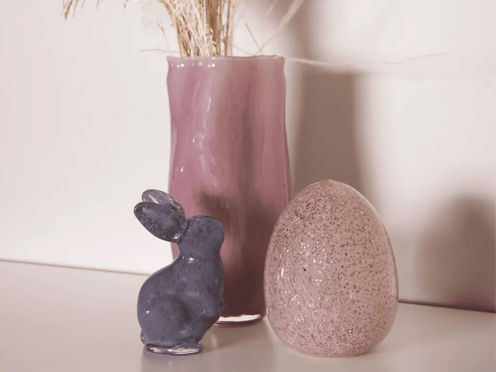 House Sander - Påske - Glas påskeæg - Flere varianter Rosa