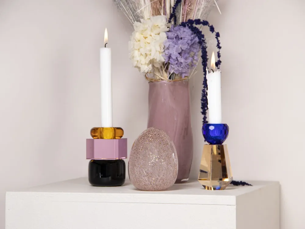 House Sander - Påske - Glas påskeæg - Flere varianter Rosa