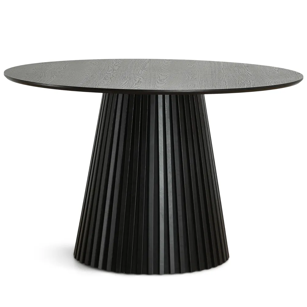 Lewis - Lamel rundt Spisebord I onyx Egefiner Ø120 cm