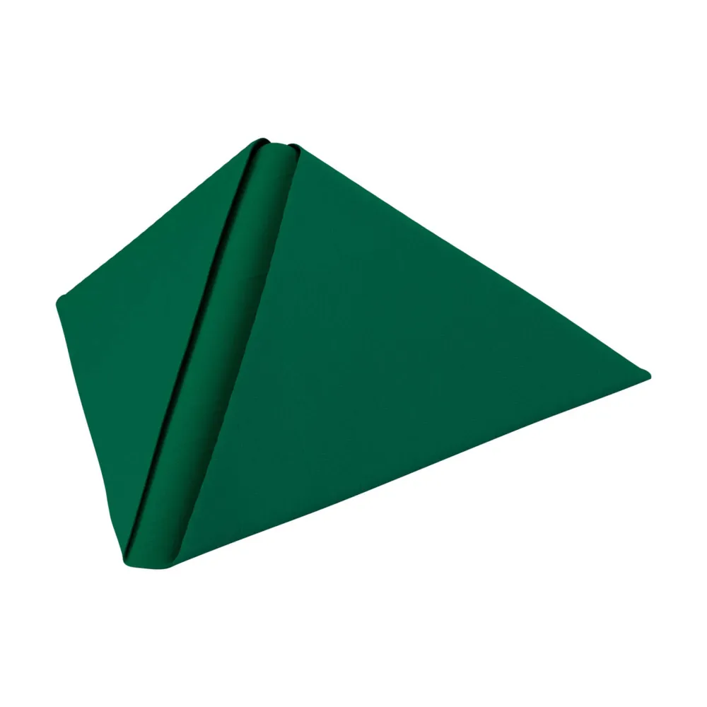 Middagsserviet, 1/4 Fold, 3-lags, 40x40, Mørkegrøn, Dunilin, ( 45 stk )