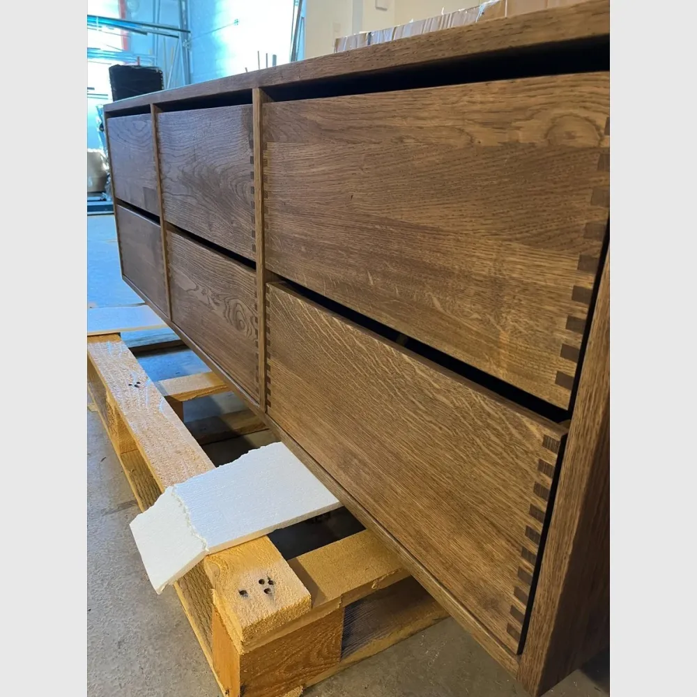 WHOLE KNAST snedkermøbel - 60x48x35cm / 1 skuffe - sort olieret eg