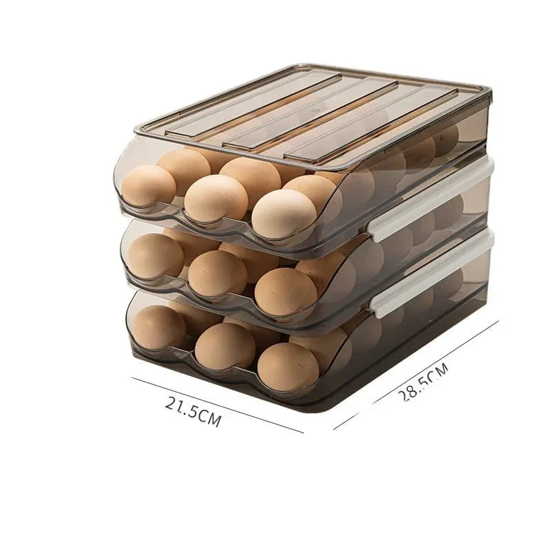 Automatisk æggeholder i flere lag til køleboksen - Kitchen organiser
