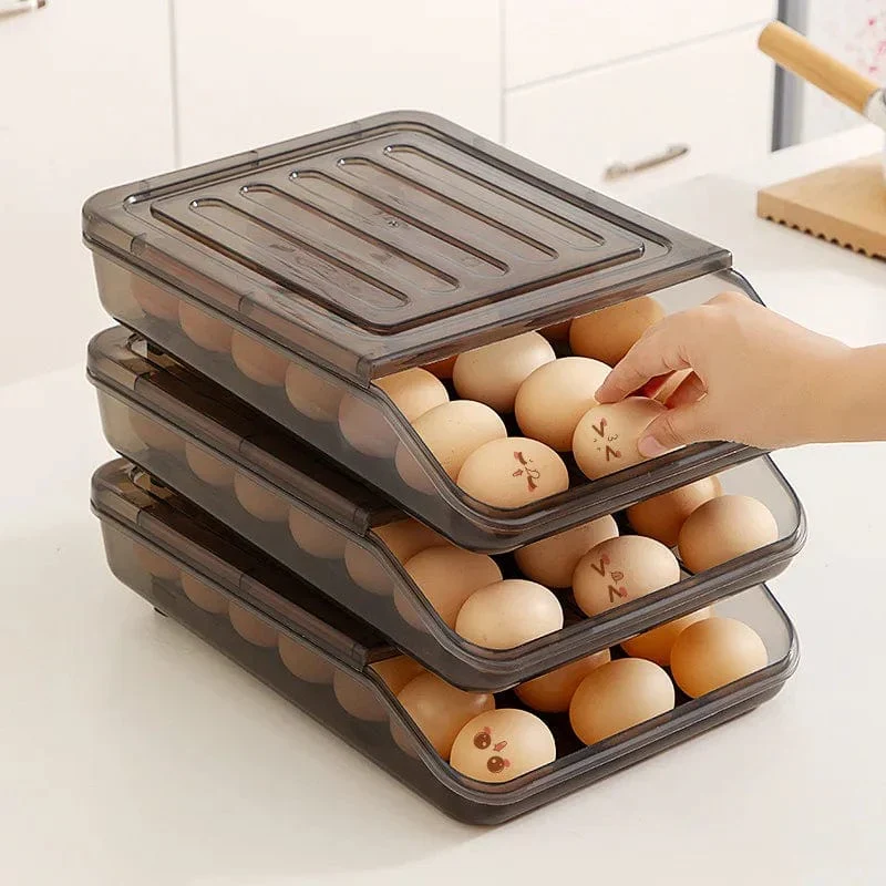 Automatisk æggeholder i flere lag til køleboksen - Kitchen organiser