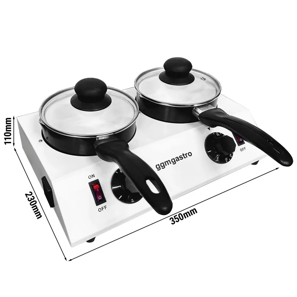 Chokoladesmelter - 2x 1,25 kg - 80 watt
