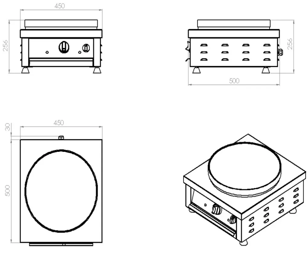 Crepe maker 1 plate