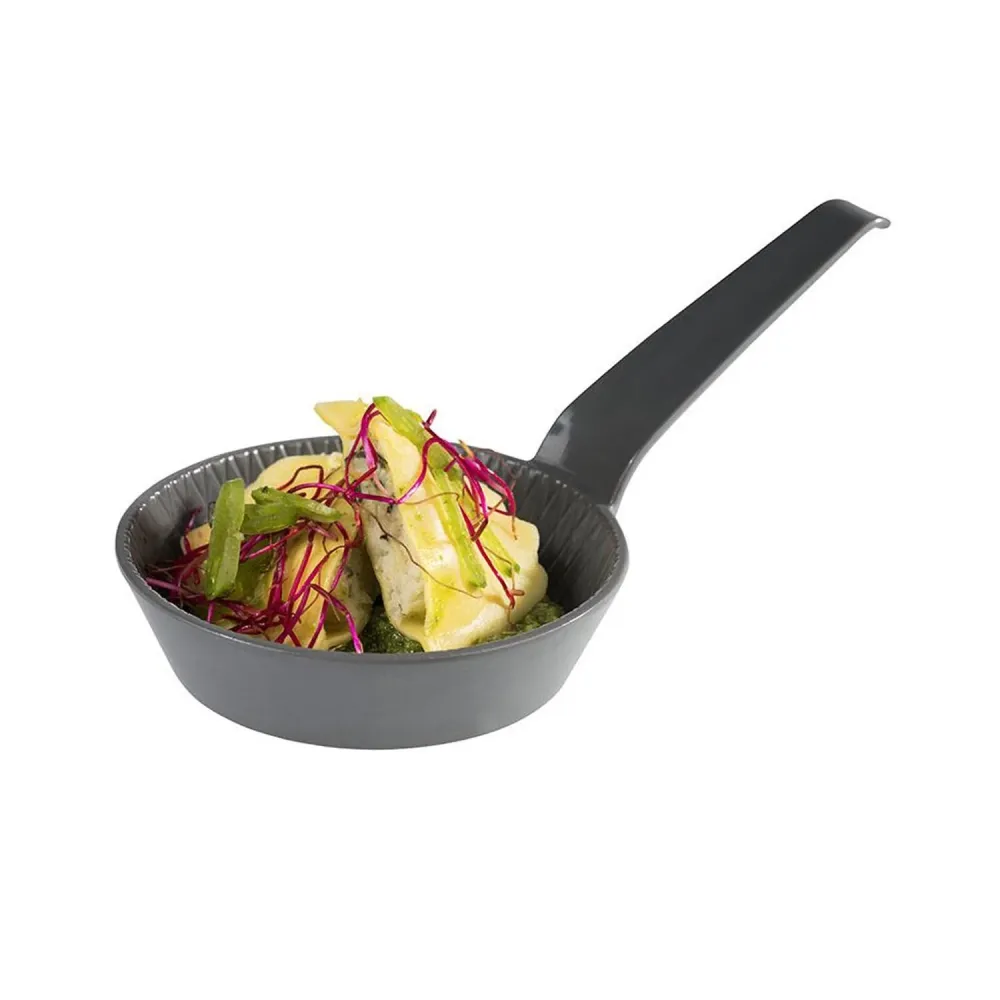 (48 stk.) Dipskåle - COMPACT - Melamin - 70 ml - 155x85 mm - med håndtag - Grå