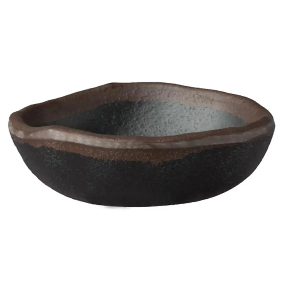 (12 stk.) Dipskåle - MARONE - melamin - 50 ml - Ø 85mm - sort/brun