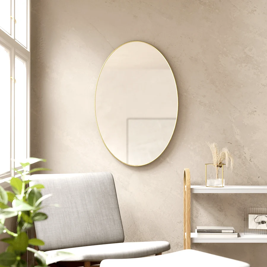 HUBBA OVAL SPEJL Messing UMBRA