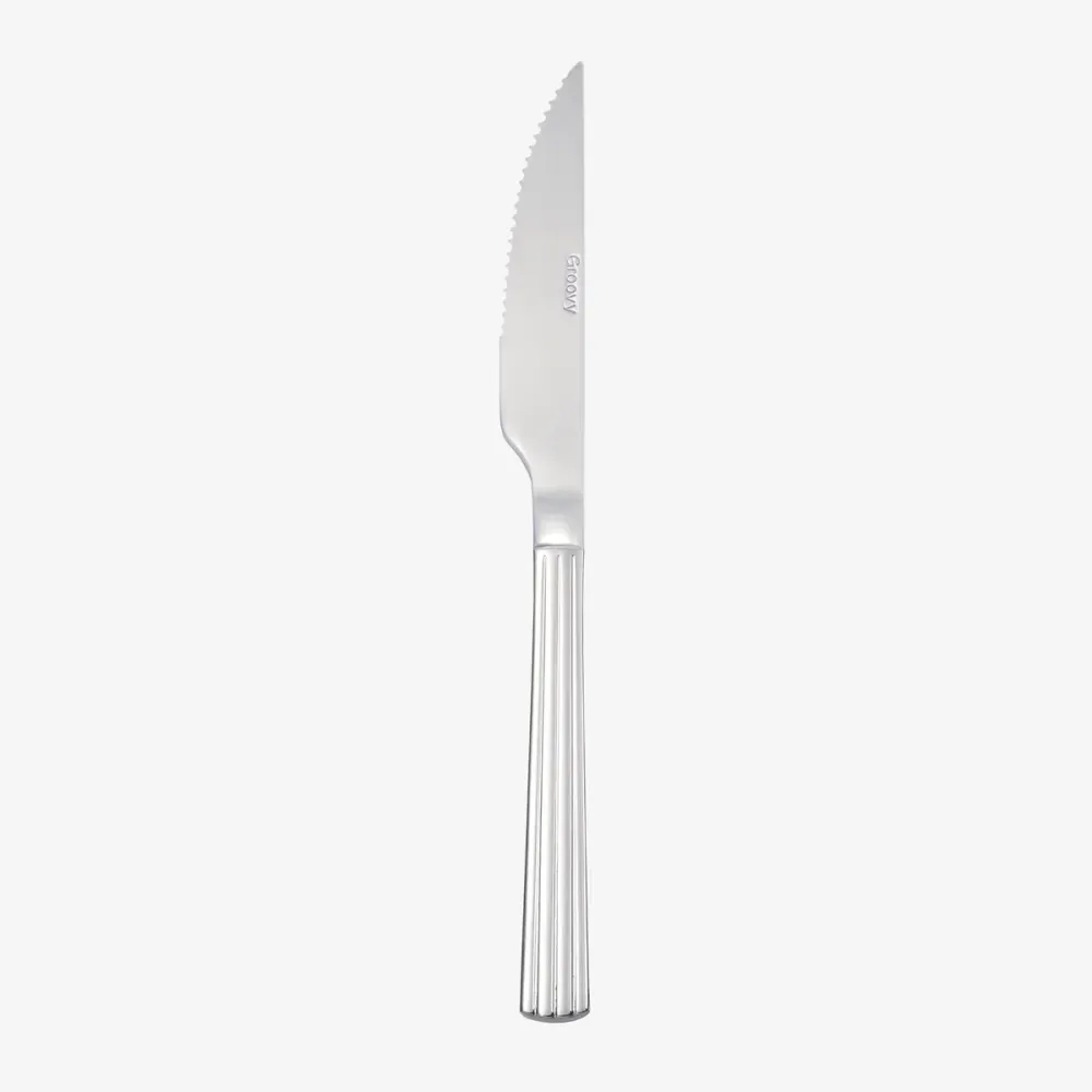 GROOVY STEAK KNIV RILLET CHROMED Magnetic Strip