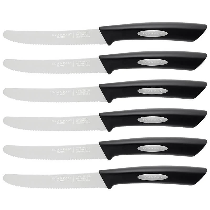 Scanpan Iconic, Steakknive 6 stk. Knife Guard