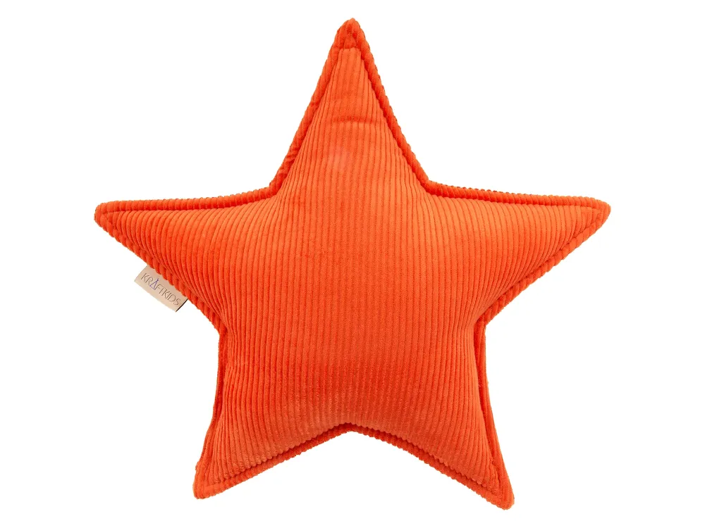 Sternkissen Cord Breitcord Orange Reinorange