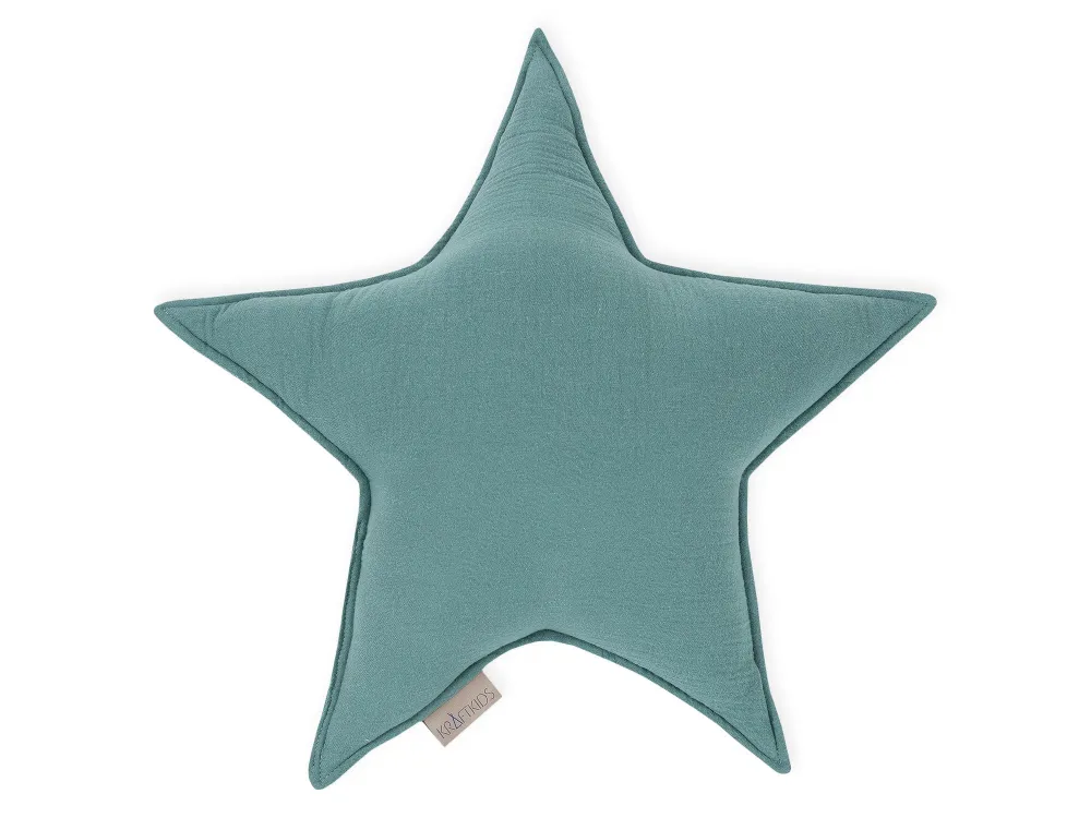 Sternkissen Musselin niblau