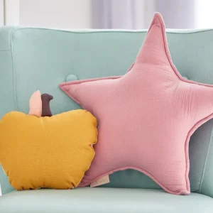 Sternkissen Musselin rosa
