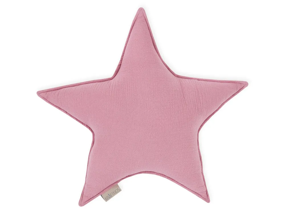 Sternkissen Musselin rosa