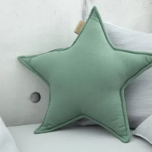 Stjernepude dobbelt crepe grøn jade
