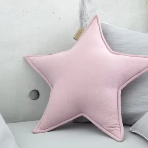 Stjernepude dobbelt crepe pink