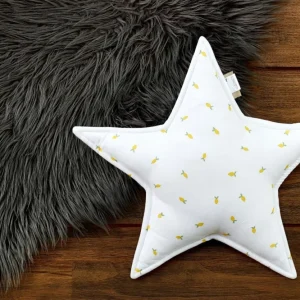 Stjernepude muslin gule citroner