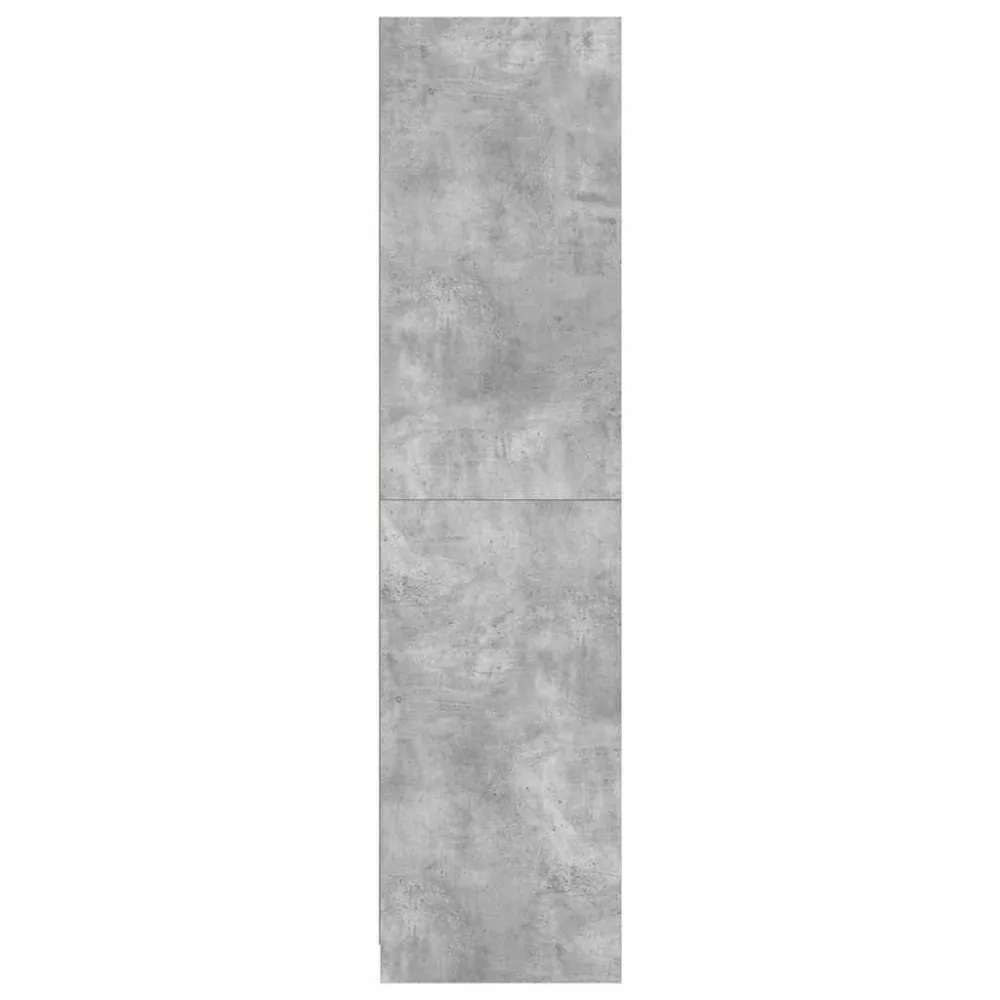 klædeskab 50x50x200 cm indbygget træ betongrå