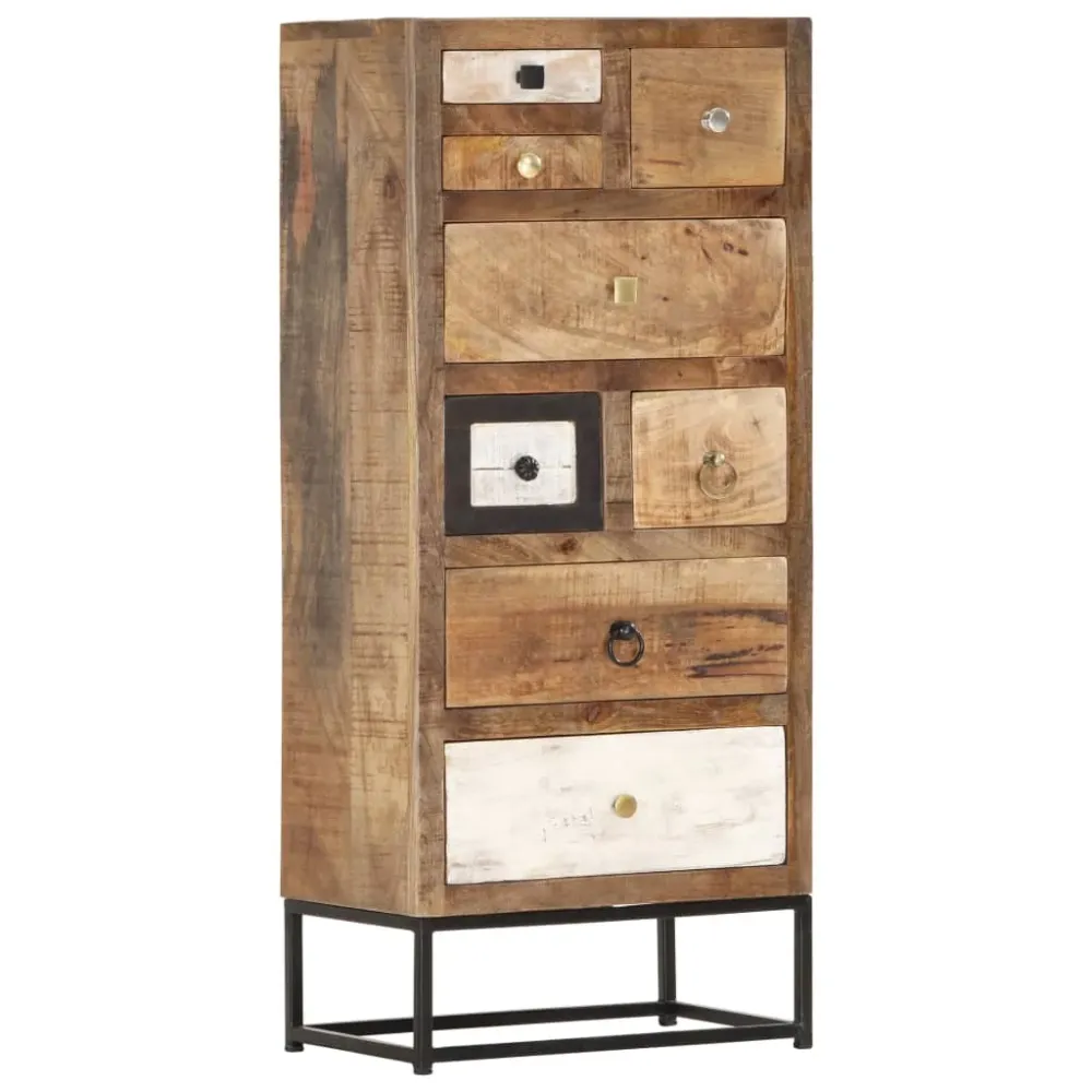 Kommode 45x30x105 Cm Massivt Genbrugstræ