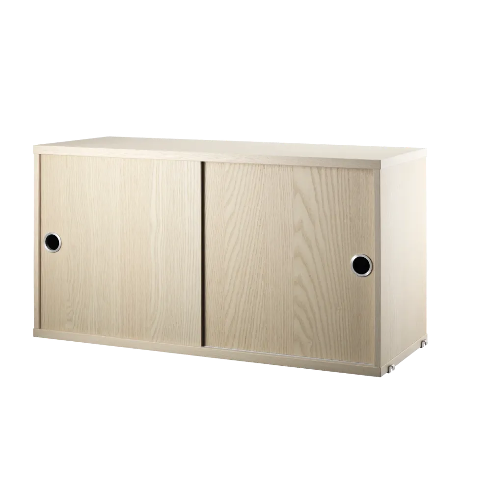 String Cabinet Sliding Doors 78x42x30 Ash
