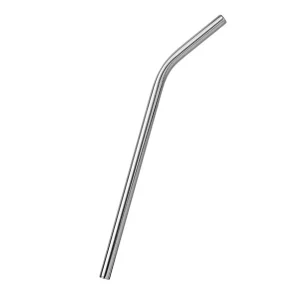 Sugerør med knæk i rustfrit stål fra Pulito, 1 stk, 21,5 cm x 6 mm