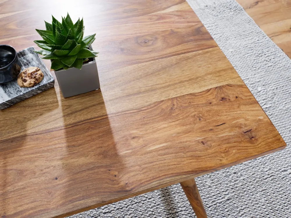 Artisan spisebord i fsc®-certificeret sheeshamtræ, 80x80 cm, brun